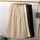 Cotton and Linen Wide-leg Pants Women's Summer Thin 2025 New High Waist Dosing Loose Casual Linen Straight Ankle-length Pants