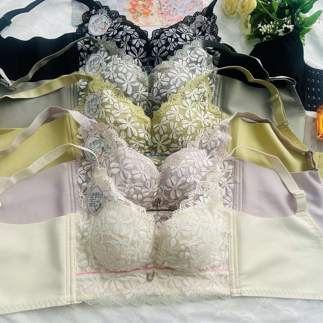 Bréster de alta calidad estilo de encaje jacquard transpirable ajustable confort lateral plegable ropa interior de botón múltiple