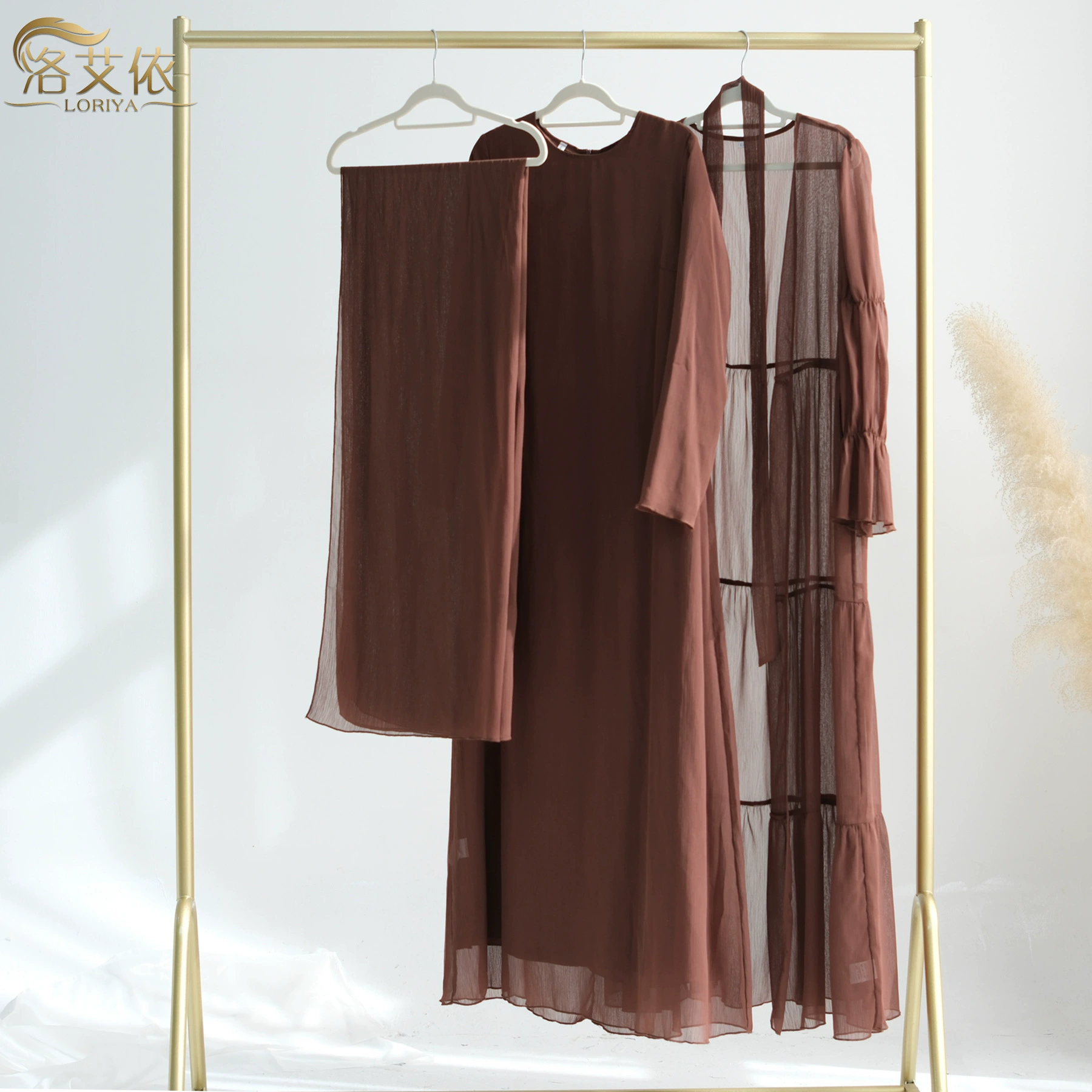 2025Loriya Дубай Турция встречает элегантный шифоновые два комплекта LR866 LR867