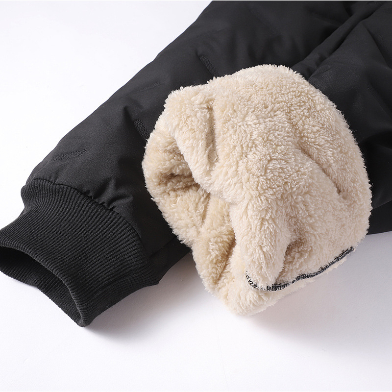 Pantalones de algodón con forro de lana de cordero grueso casual versátil invierno más pantalones de tamaño pantalones de chándal cálidos de los hombres tendencia deportiva 7XL