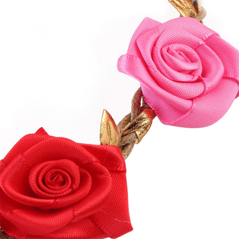 Small Rose Leaf Hair Scrunchies Children's Headwear display picture 4