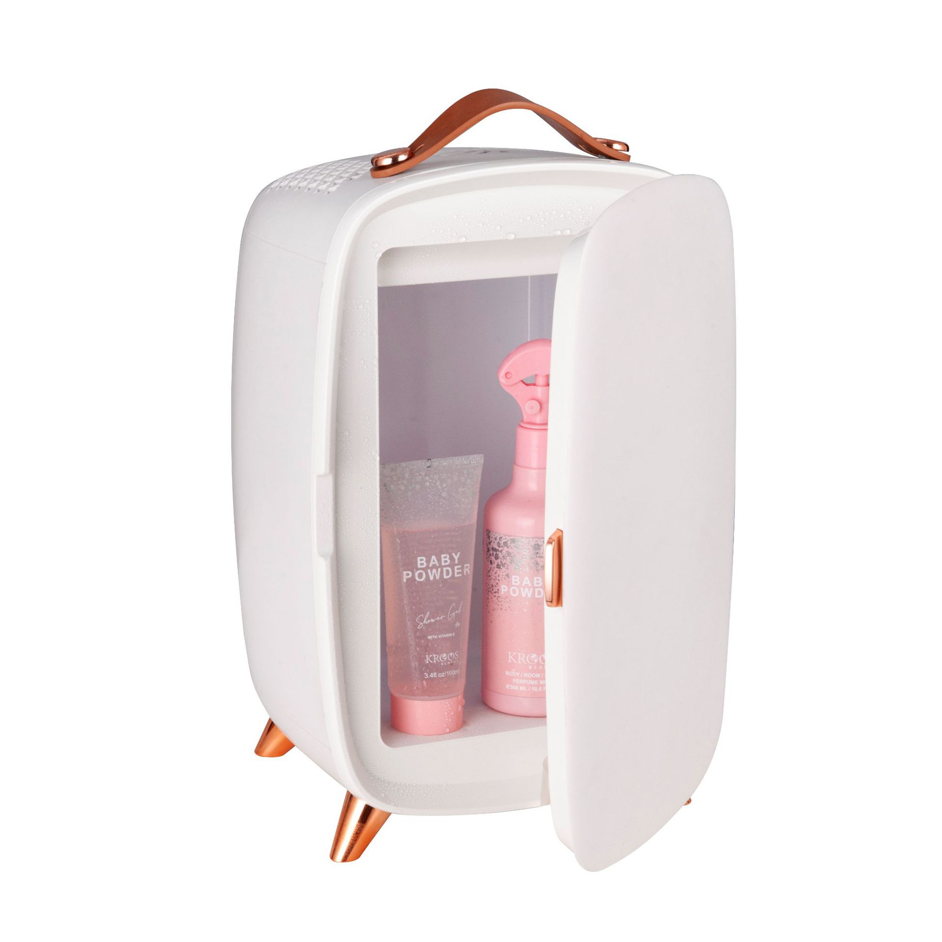 Mini Refrigerador de Cosméticos 6L con Panel Esmerilado para Hogar y Dormitorio