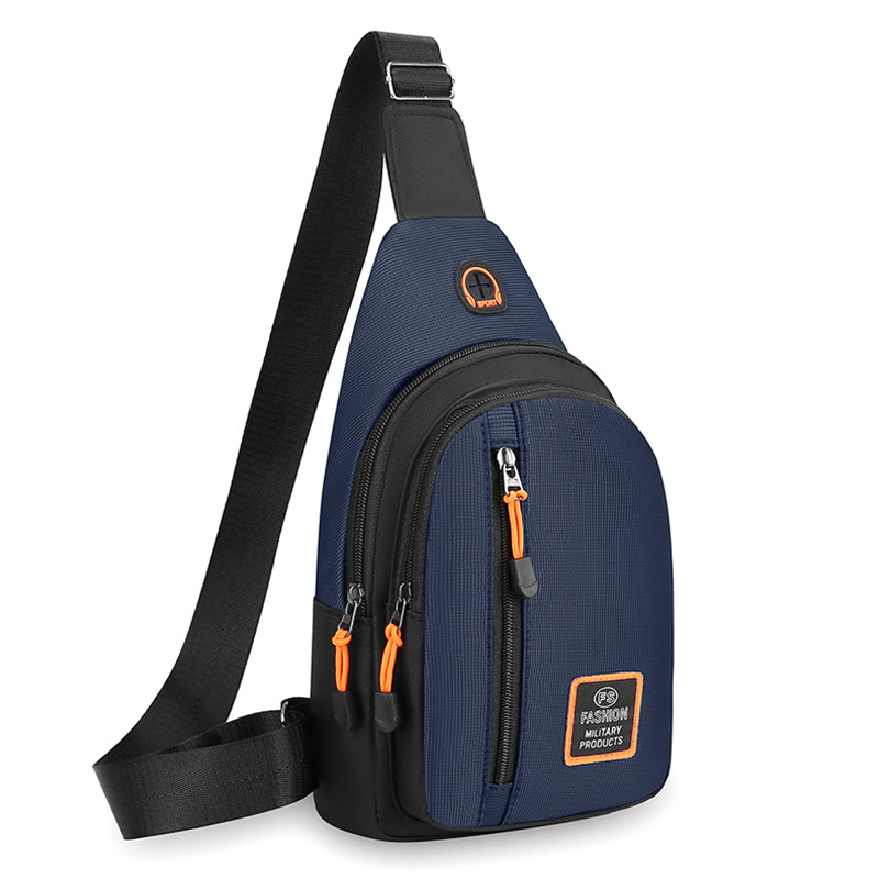 Bolso de pecho multicapa para hombre nuevo bolso de hombro pequeño de pecho de todo fósforo coreano impermeable y resistente al desgaste bolso de mensajero de un solo hombro pequeño de tela Oxford