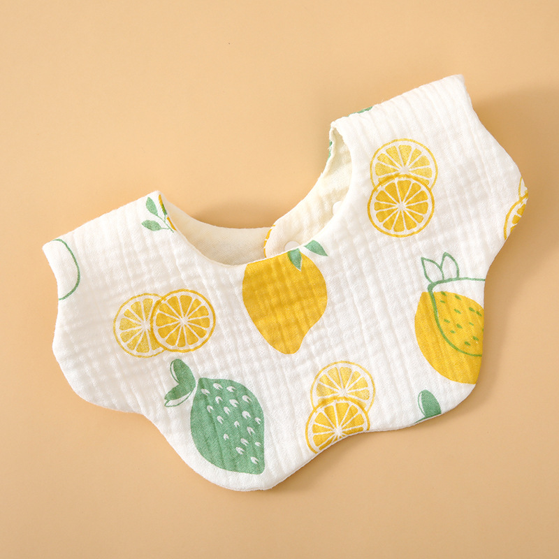 Babero para bebés todos los días Toalla de saliva transpirable de gasa de algodón de seis capas Bebé recién nacido Un babero de pétalos para hombres y mujeres