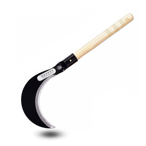 Manganese steel agricultural short-handled sickle, outdoor sharp lawn mower, wood chopping knife, corn weeding knife, agricultural tool
