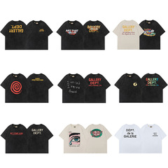 GALLERY DEPT TIDE正確版創意プリント欧米ins超火潮牌ゆるいアメリカtシャツ夏