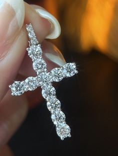 18K Gold Fine Jewelry 2.1 Carat Large Cultured Diamond Pendant Jewelry Tiktok Wholesale Generation