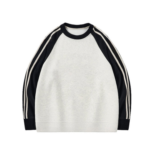 Back-covered neckline, fully matte faux cotton-blend milk silk composite—310g lightweight raglan-sleeve sweatshirt, glossy finish