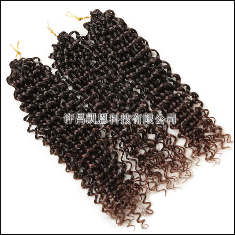 African curly wig Crochet Beach Curl synthetic knit Crochet Latin American curly wig