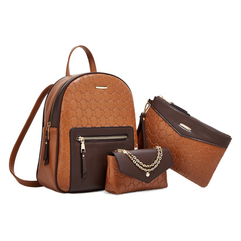 Al por mayor transfronteriza mochila de tres piezas bolsa de moda 2024 Nueva mochila crossbody bolso de las mujeres