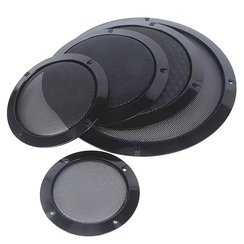 6 # ブラックスピーカーフォグランプカバー 2インチ 3インチ 4インチ 5インチ 6インチ 8inch 10inch サブウーファーメッシュカバー ネジ付き 新品|undefined