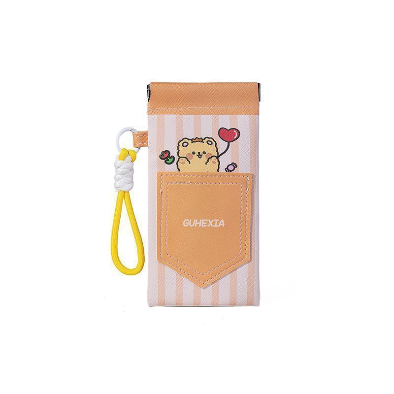 Dibujos animados lindo dopamina cuello colgante bolsa de gafas gafas de sol portátiles para mujer gafas de miopía bolsa colgante de gafas