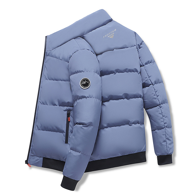 Men's Winter Padded Jacket With Stand Collar, Lightweight Quilted Coat For Casual & Business, Slim Fit, Multiple Colors & Sizes_voghion.com