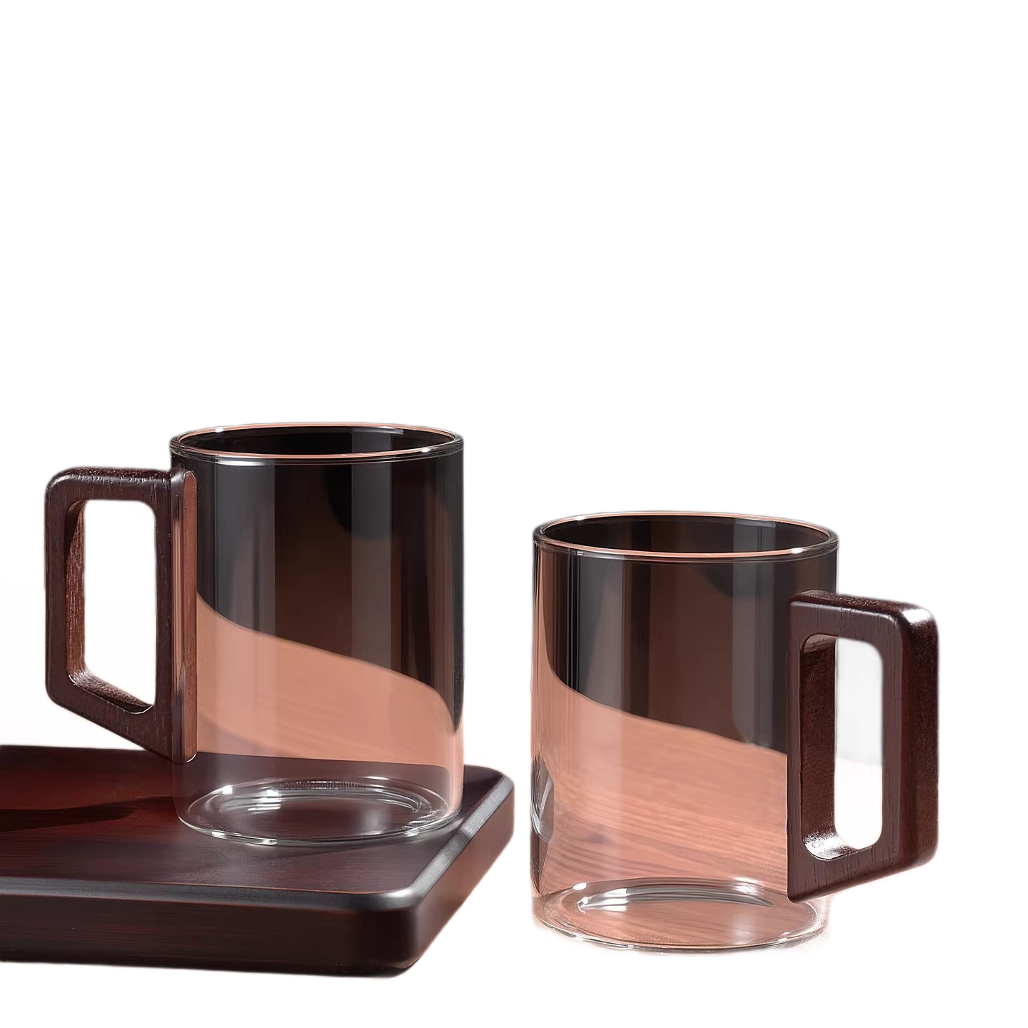 Taza de Té de Vidrio con Mango de Nogal, Resistente a Altas Temperaturas, para Hogar y Oficina image 5