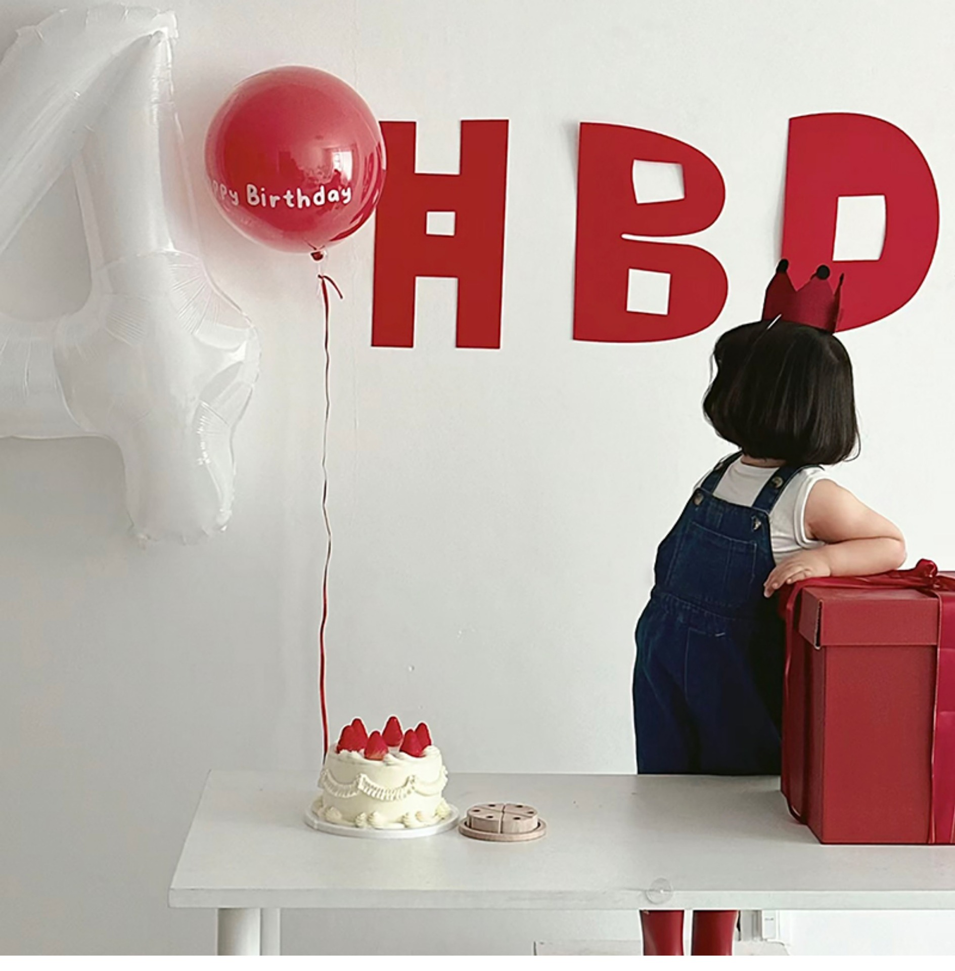 Birthday Decoration Set Red Felt Backdrop For Childrens Party_voghion.com