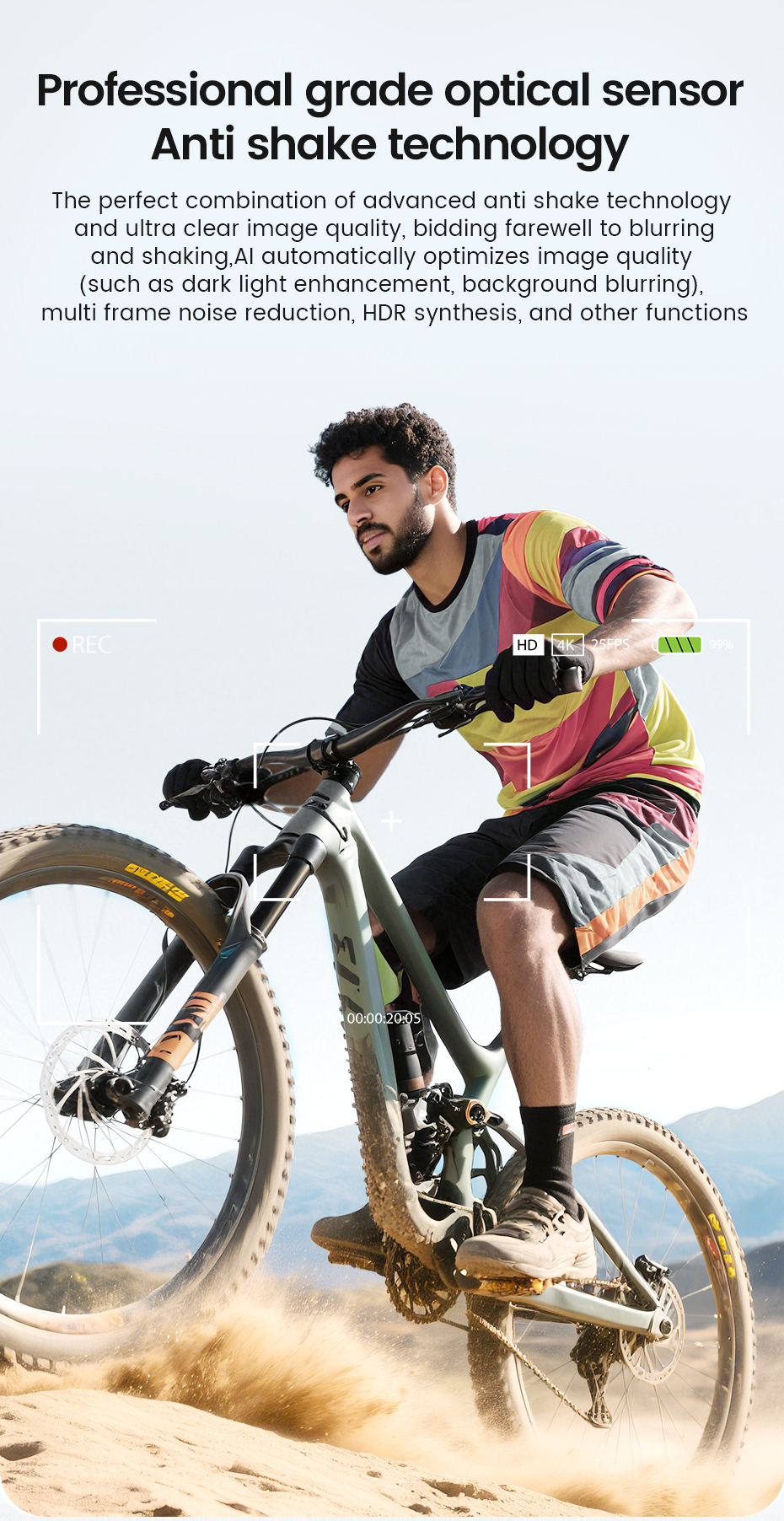 Grenzüberschreitend neue E03 intelligente KI-Foto-Brille mit 800W Kamera, Bildstabilisierung, Fotografie, Erkennung, Übersetzung intelligente Brille