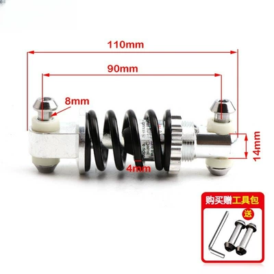 Bicycle shock absorber, mountain bike, folding bike, bicycle accessories, soft and hard springs, mid-mounted rear shock absorber (Motosiklet ləvazimatları və aksesuarları) - hole-spacing-90mm-soft-version-comes-with-a-tool-kit