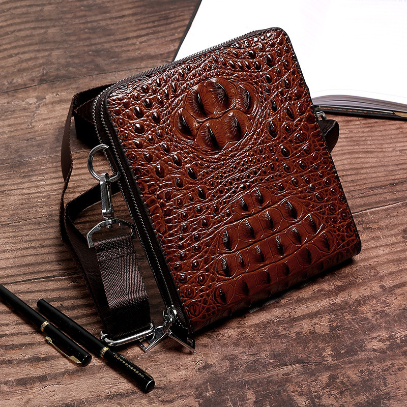 New Large Capacity Men's Crocodile Pattern Casual Trendy Multi-Card Wallet Large Capacity Men's Shoulder Crossbody Leather Bag New Large Capacity Men's Crocodile Pattern Casual Trendy Multi-Card Wallet Large Capacity Men's Shoulder Crossbody Leather Bag