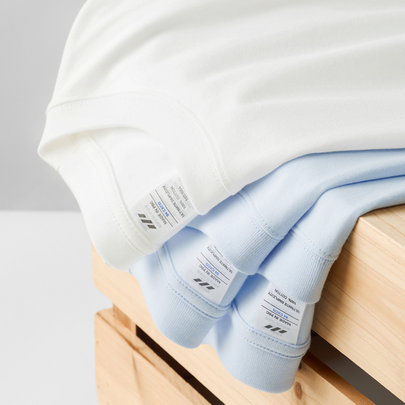 | Maglietta a maniche lunghe in cotone autunno nuovo girocollo, maglietta bianca da uomo_voghion.com