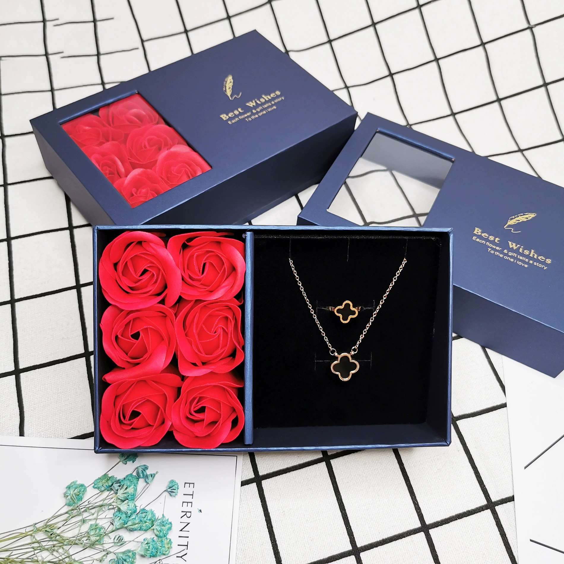 Роза Подарочная коробка Упаковка ювелирных изделий браслет коробка ожерелье кольцо коробка шкатулка для драгоценностей День Святого Валентина подарочная коробка