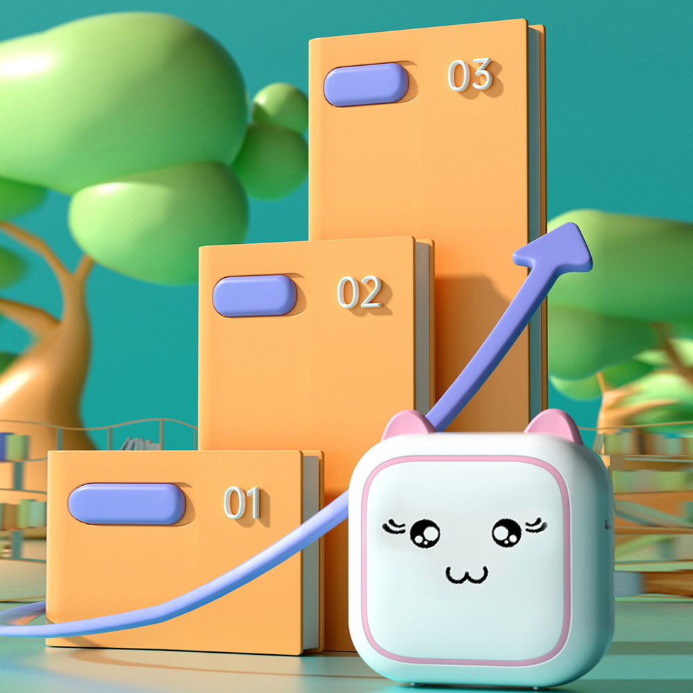 Nuevo C25 auto-adhesivo portátil impresora térmica bolsillo estudiante pregunta incorrecta mini etiqueta impresora