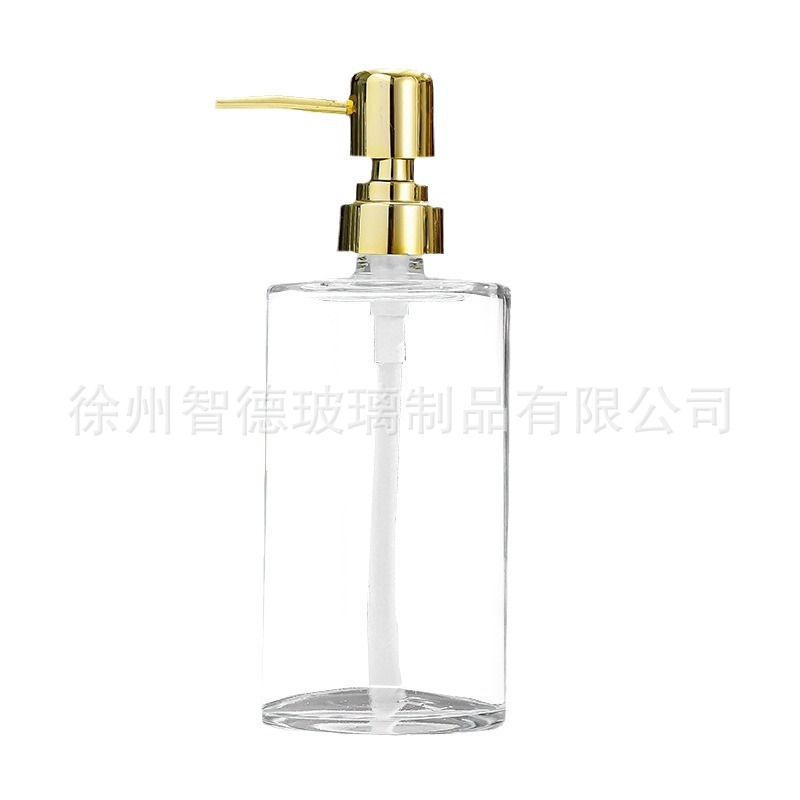 400ml jabón transparente prensado botella de cristal de loción de baño cosméticos champú botella de desinfectante de manos