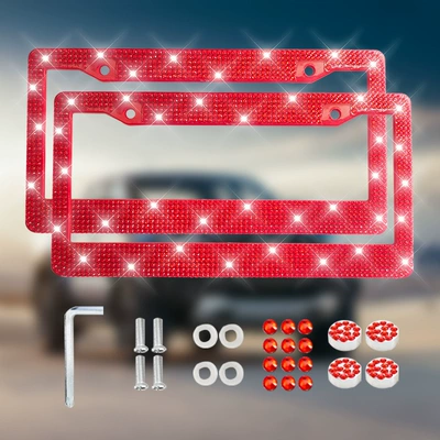 License plate holder/license plate holder – License Plate Frame - double-pack-red