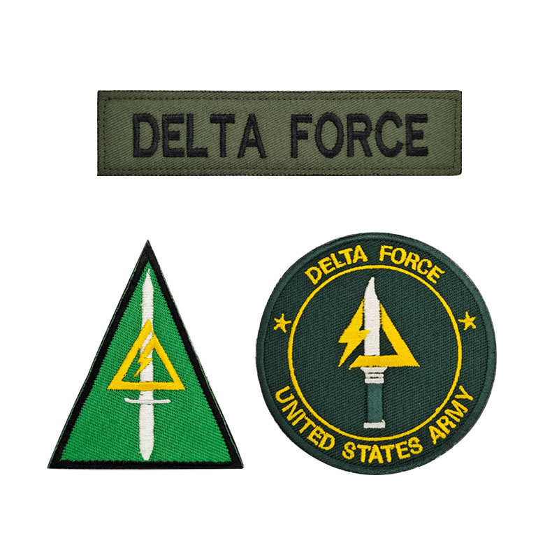 Delta Embroidered Velcro Patch DELTAFORCEBadge Tactical Bag Accessories Military Fan Angry Chapter