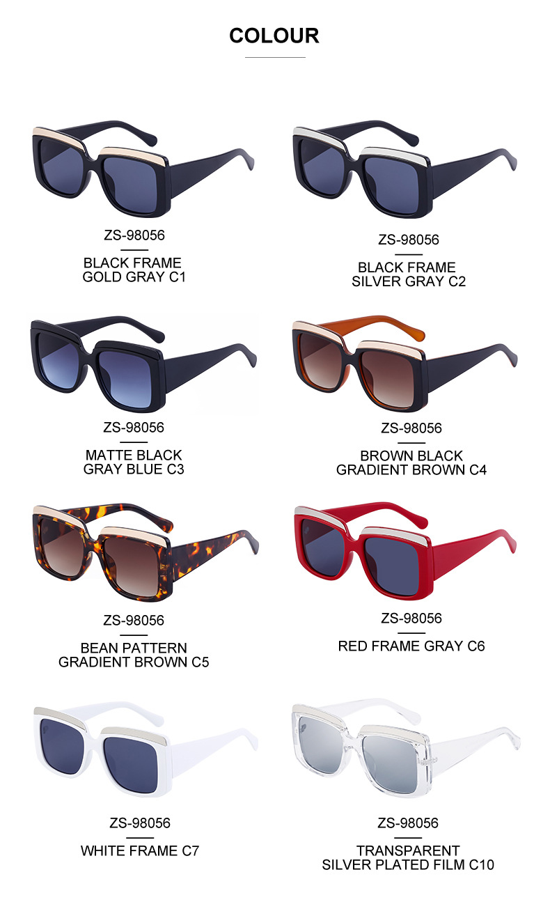 Box Sonnenbrille Für Damen Und Herren Mit Großem Rahmen_voghion.com