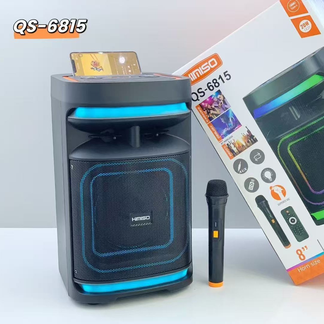 Foreign Trade Qs6815 Square Dance Satchel Home Ktv Bluetooth Speaker Wireless Microphone Audio Outdoor Speaker Karaoke