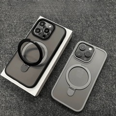 無料のレンズフィルムは、iPhone17promax 携帯電話ケース ホルダー磁気吸引 Apple 15 肌の感触のつや消し支点シェルに適しています。