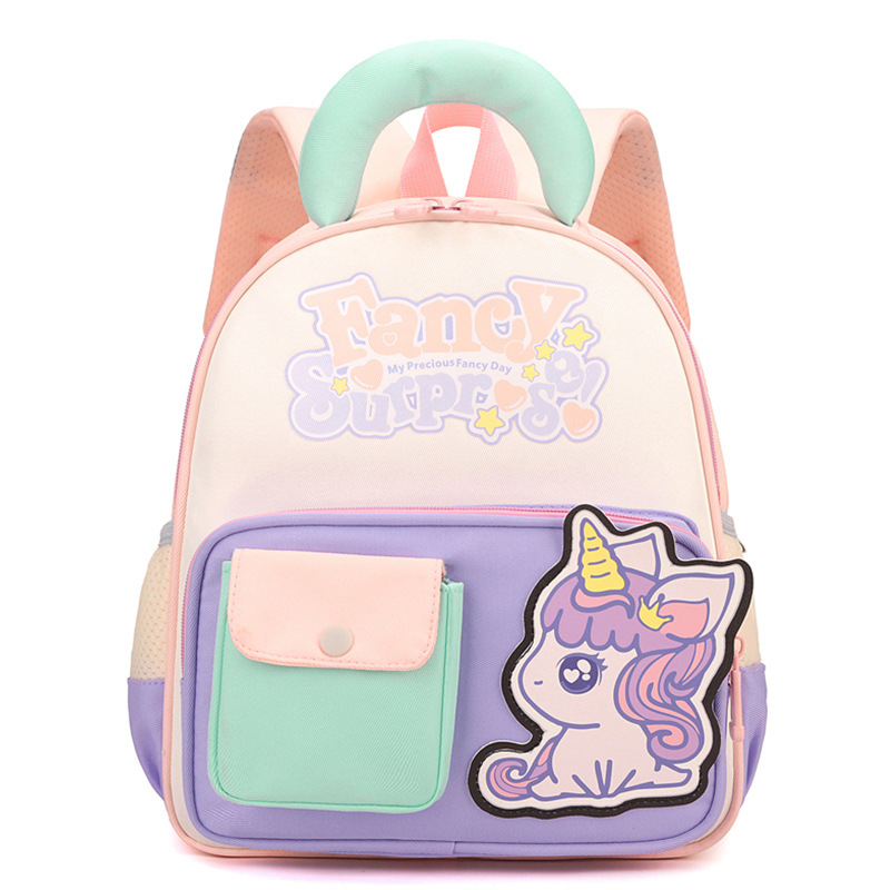 Caricatura tigre pequeño niño jardín de infantes nueva mochila de unicornio preescolar transpirable para niños y niñas de clase media y grande