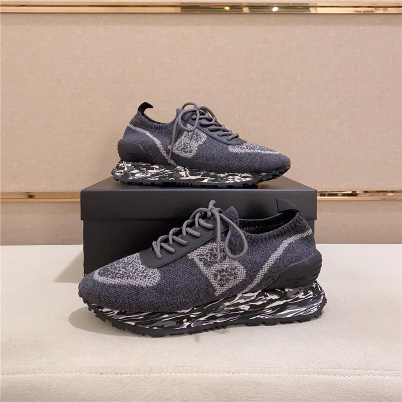 Balmain European Counter Men's Shoes New Style Balmain Casual Sports Shoes Real Suede Breathable Dad Shoes