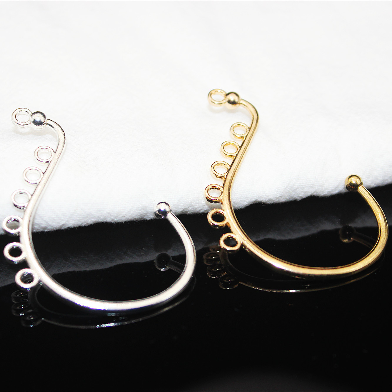 10 PCS/Package Metal Geometric Polished Hook Earring Findings Jewelry Accessories display picture 1