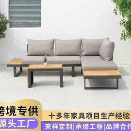 户外沙发庭院别墅柚木家具室外防水防晒酒店阳台休闲民宿沙发组合