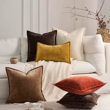 Modern Minimalist Thick Chenille Cushion Pillowcase for Bedroom, Living Room, Sofa, Bay Window, Thickened Version