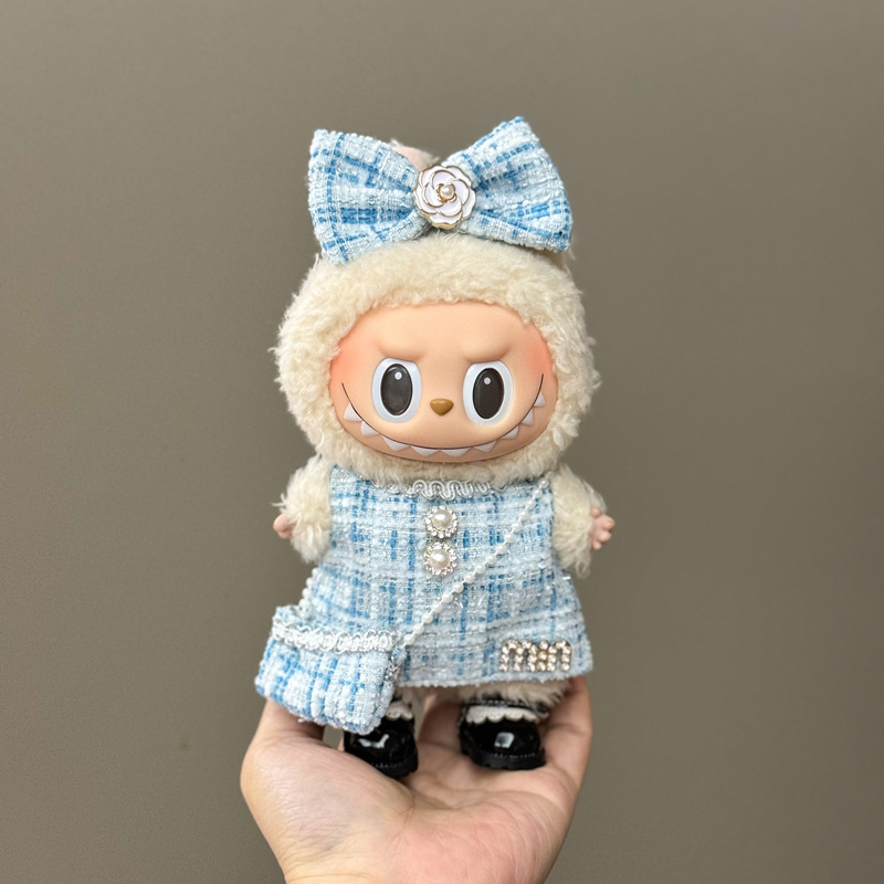 【衣類のみ】ラブブ labubu ベビー服 17cm ペンダント 1代目・2代目 ビニールぬいぐるみ 服セット|undefined