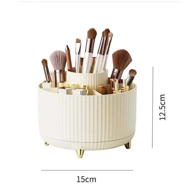 Caja giratoria de escritorio Caja de acabado doméstica Caja giratoria para productos de cuidado de la piel Caja de almacenamiento de cosméticos Caja de almacenamiento de bolígrafo