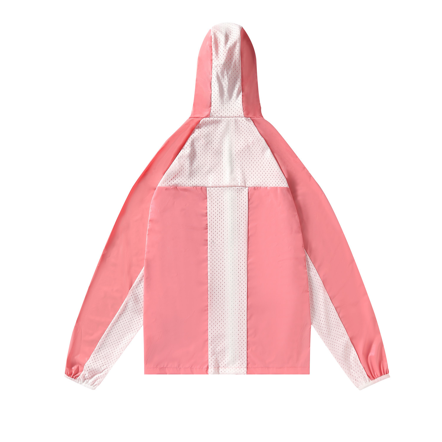 Abbigliamento da uomo, giacca riflettente colorata, sport all'aria aperta, con giunture in rete, giacca con cappuccio traspirante_voghion.com
