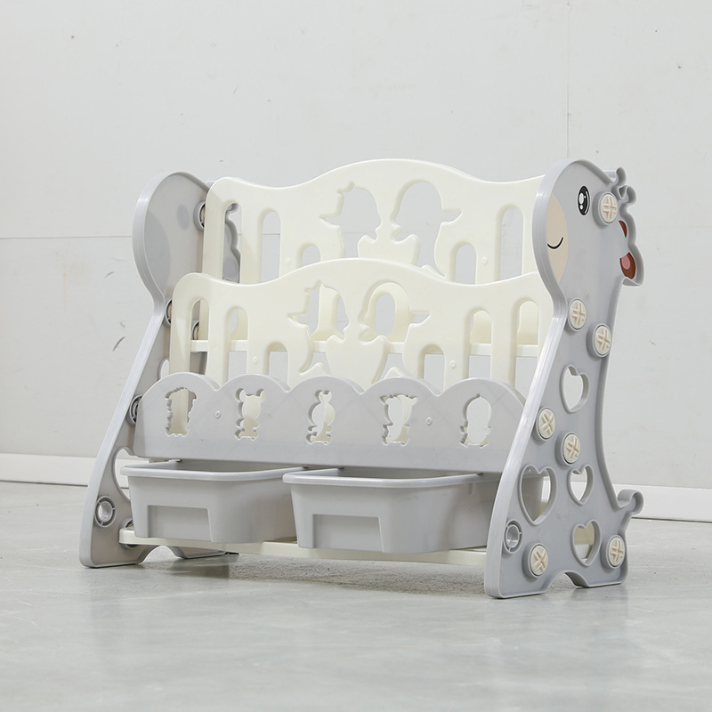 Estantería de juguete para bebés para niños estantería de libros de fotos de acabado de piso para niños gabinete de almacenamiento grande multicapa para bebés