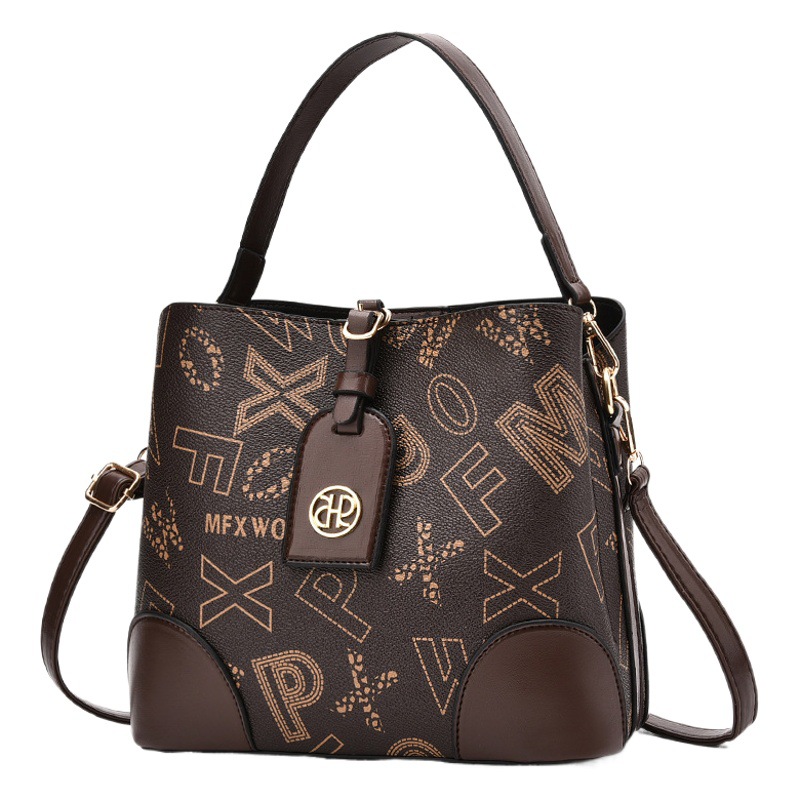 Bolsa tipo cubo de verano para mujer, versátil y de diseño retro