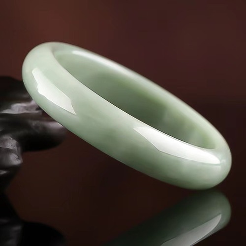 Manufacturer wholesale emerald color light green floating jade bracelet Guizhou green flat jade bracelet live broadcast gift supply