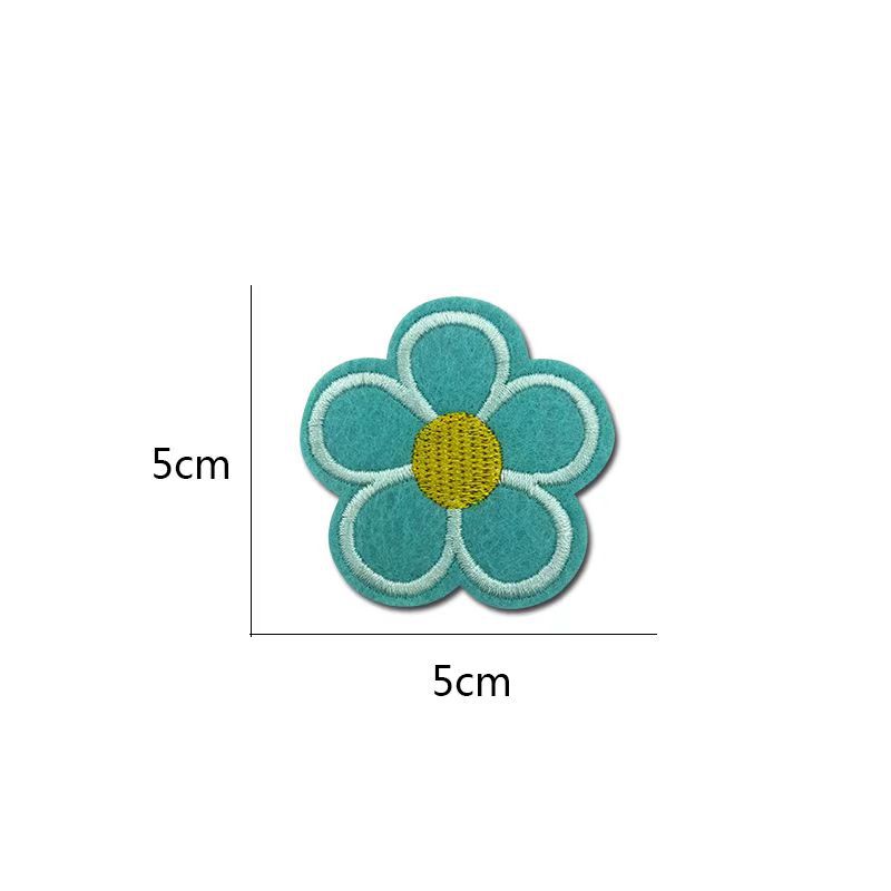 Bordado de la computadora bordado de flores pegatinas de tela ropa pantalones suéter decoración reparación subsidio flor planchado decoración parche pegatinas