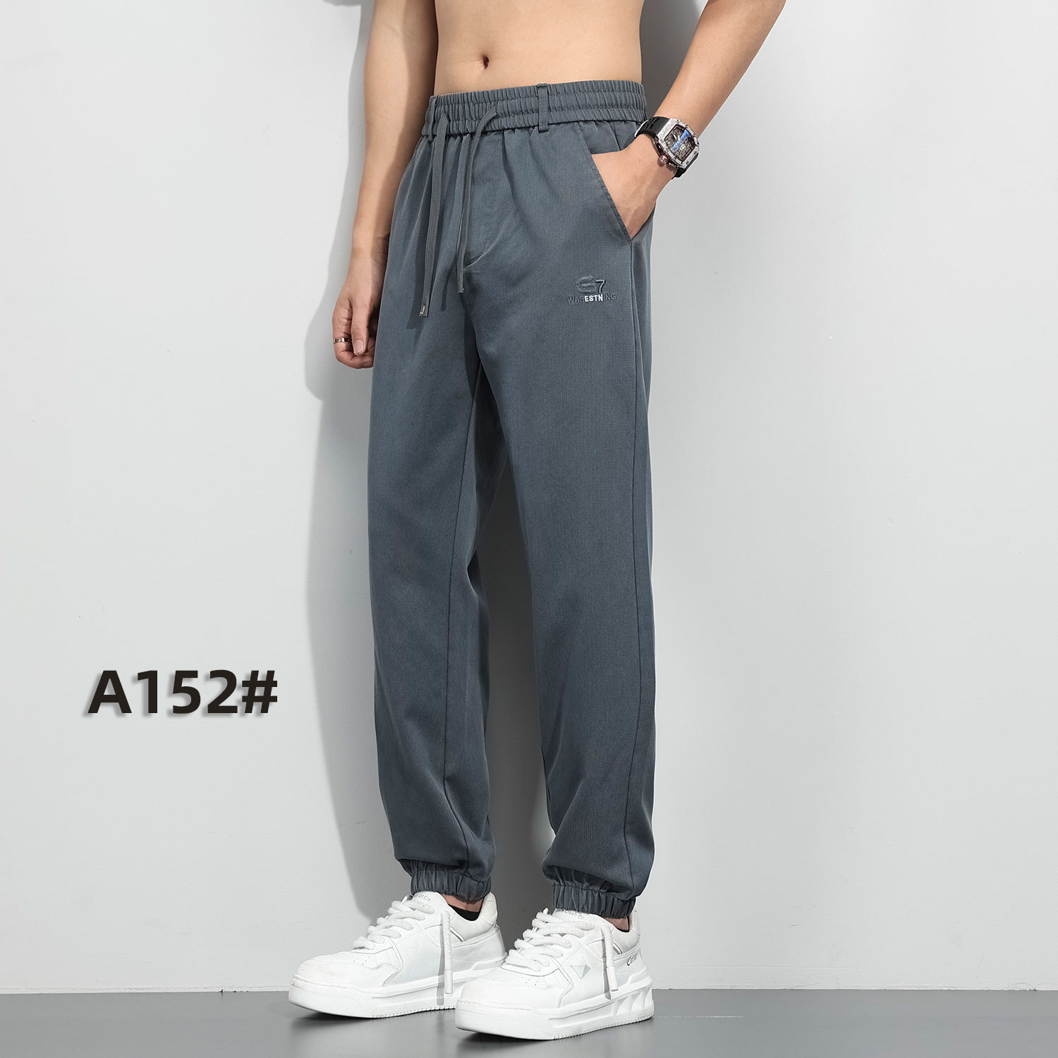 Autumn New Men's Casual Pants Tencel Drape Thickened Loose Straight Regular Faux Denim Long Trousers