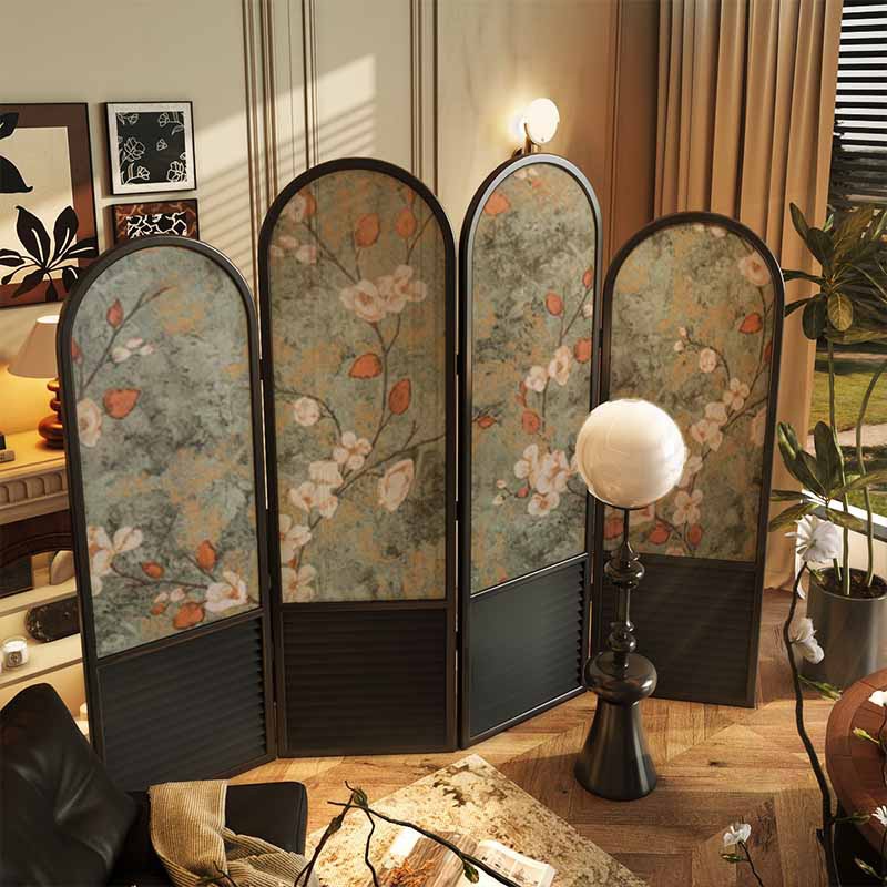 ✅ French-Style Antique Screen Partition for Home Use in Living Room, Bedroom, Office, Movable Folding Decorative Background Wall, Simple Design