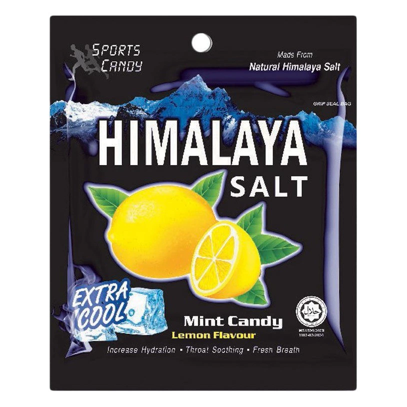 Малайзийские импортные снеки от бренда Bigu, конфеты в пакетиках со вкусом морской соли, с мятой и лимоном, конфеты с морской солью.