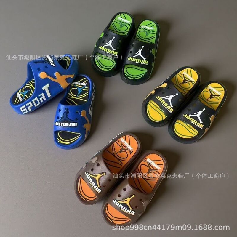African Eva Export Basketball Height-Increasing Youth Slip-On Sandals with Composite Soles Trendy Brand Clogs Wholesale Factory Jordan