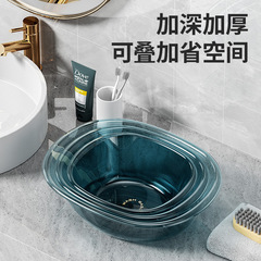 大型で厚みのある洗面器 家庭用野菜洗い・手洗い用プラスチック製洗面器 学生寮用足洗い・洗濯用洗面器 赤ちゃん用洗顔器