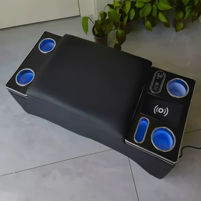 Suitable for Toyota Hiace 200 Armrest box - black-wireless-charging-model
