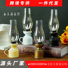 创意复古煤油灯LED电子蜡烛小夜灯氛围感装饰品桌面礼品小摆件